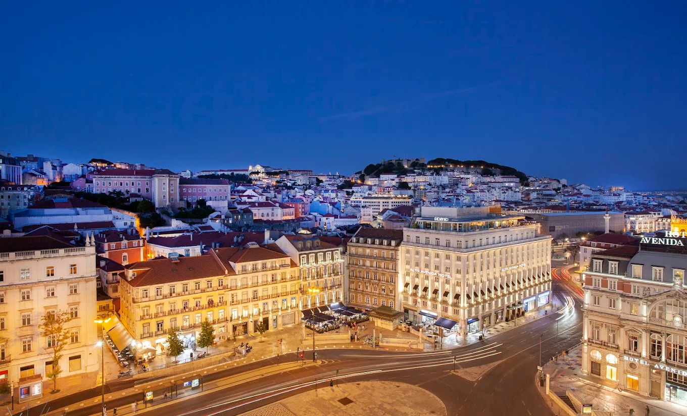Altis Avenida Hotel Lisboa rooftop view Rossio Square